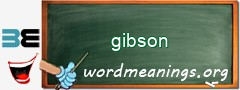 WordMeaning blackboard for gibson